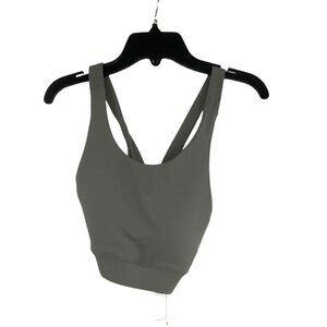 YogaWorks Womens Crossover Sports Bra Gray XS